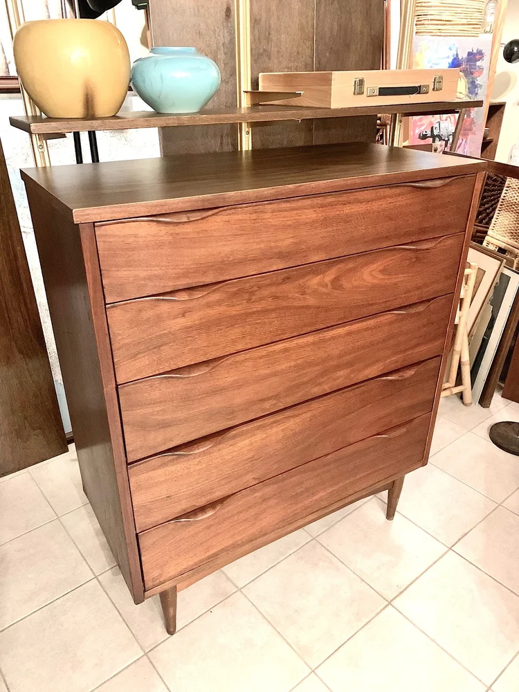 Ward Mid Century Highboy Dresser dunepad Ward Mid Century Highboy Dresser dunepad