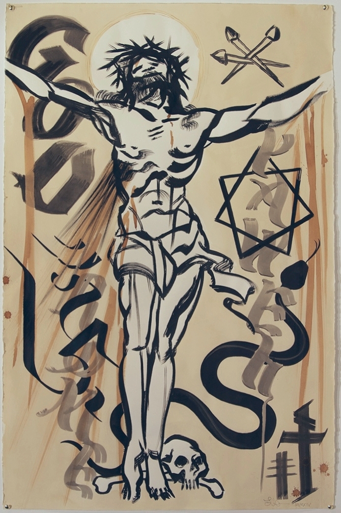 Dogma  India Ink, Acrylic, & Espresso on Paper 40 in. x 26 in. $800