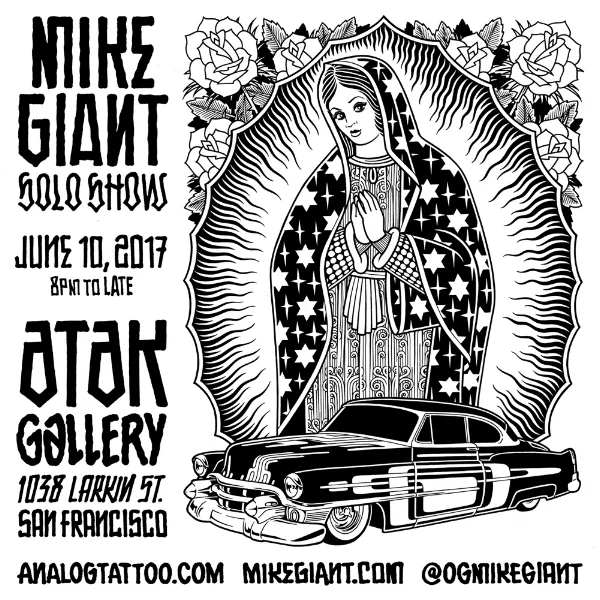 Mike Giant — Notes from the High Ground exhibition flyer