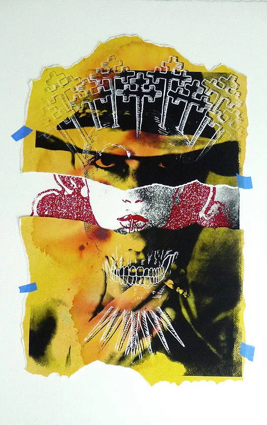 " ink,silkscreen,mixed media on paper collaged.jpeg