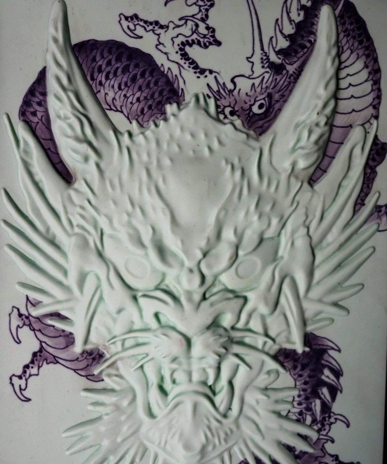 Grime tattooed silicone demon piece