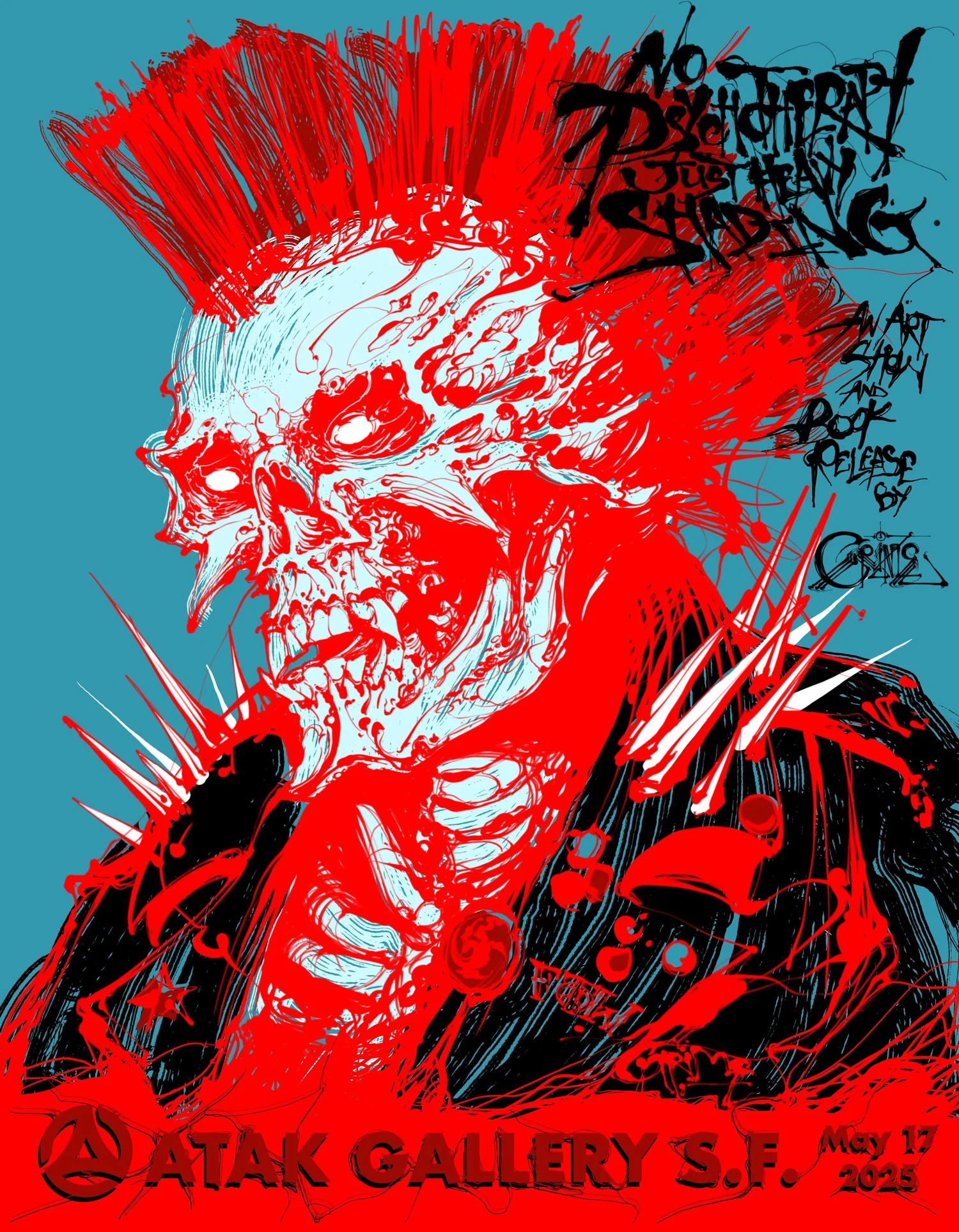 Grime: No Psychotherapy Just Heavy Shading exhibition poster