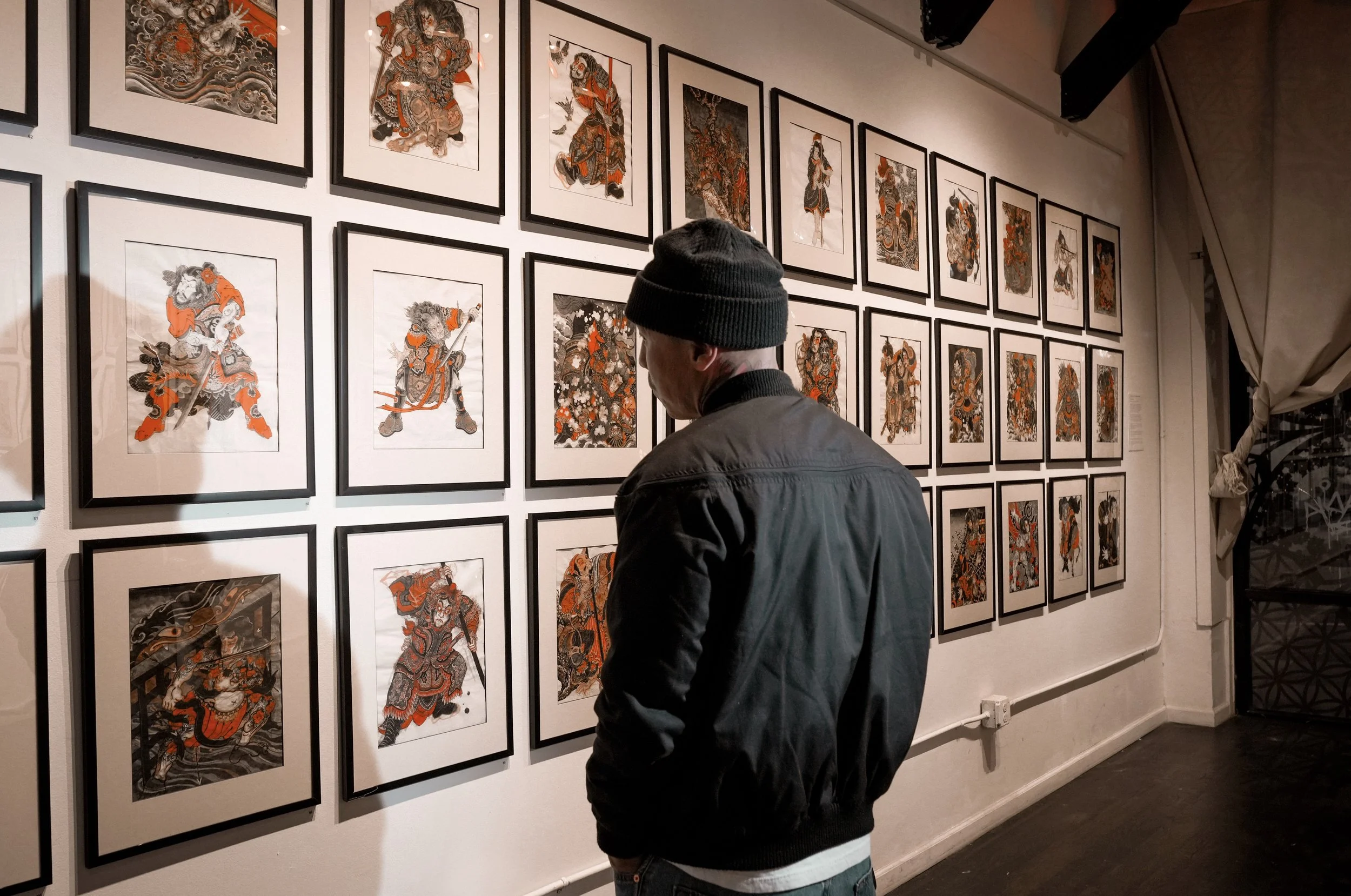 Isaac Nichols exhibition of original works from his Water Margin series at ATAK Gallery in San Francisco, CA