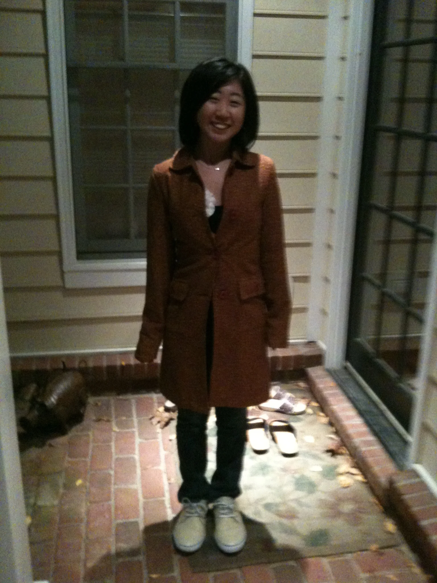   ​Jeannie sporting my sneaks. November 2009.  