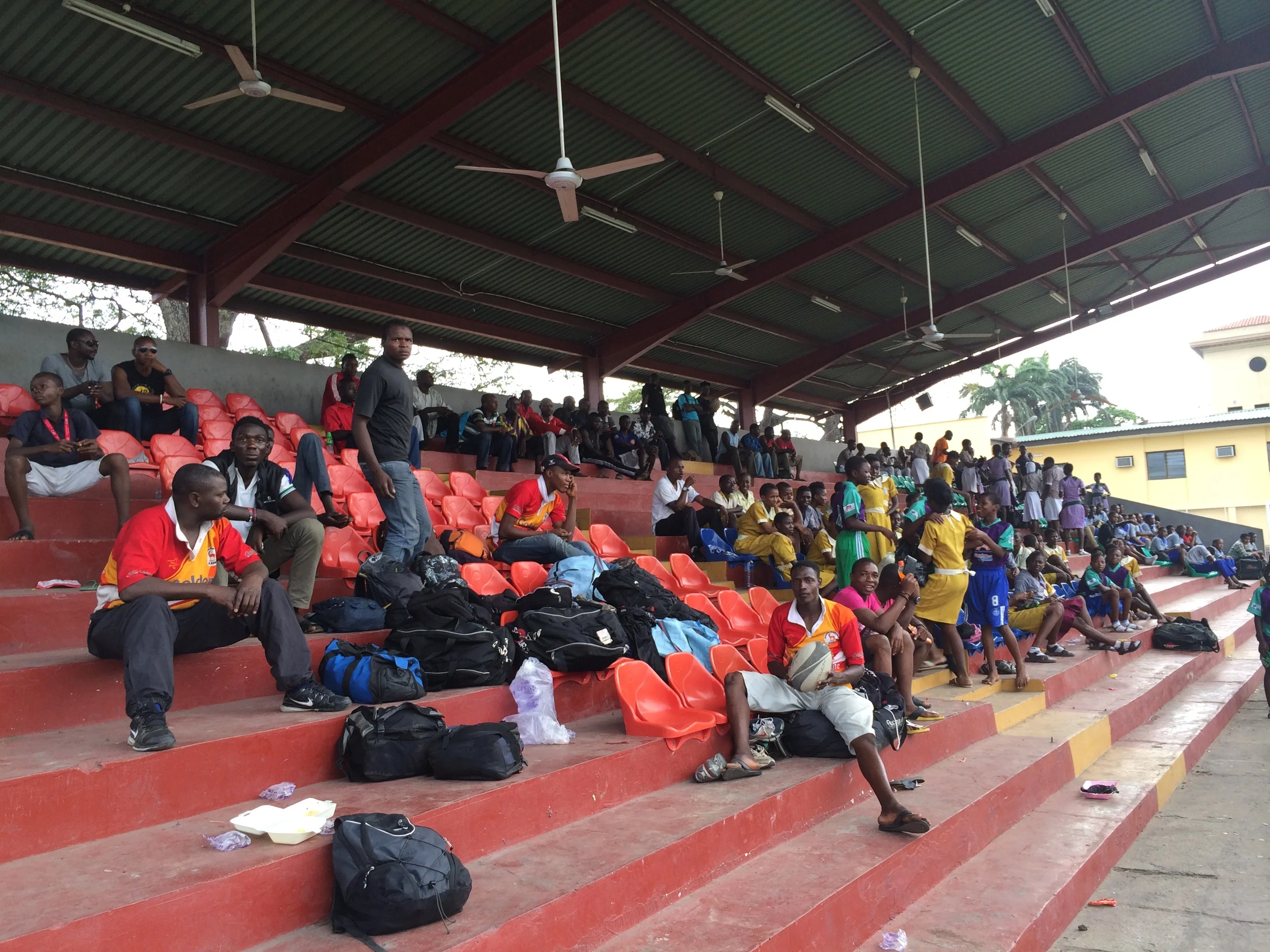 Players stand at Lagos 7s 2013