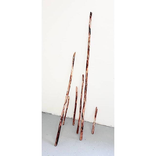 New sculpture. Just realized that I spent three days making flesh sticks. #sculpture  #vermontstudiocenter