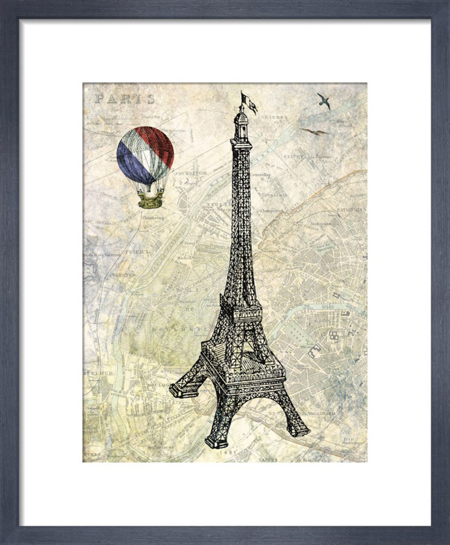 Eiffel Map_framed print from King & McGaw.jpg