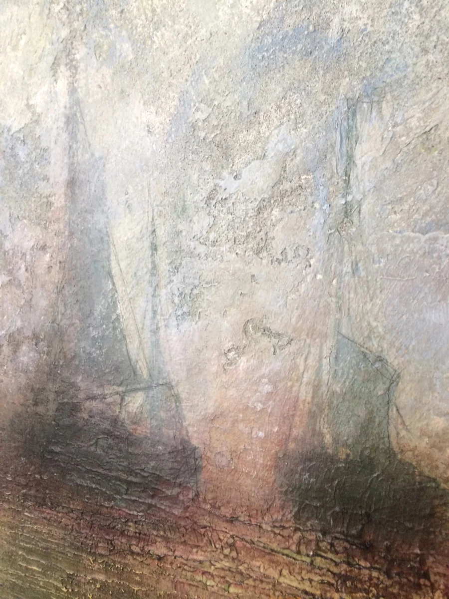 Nautical, turneresque, ocean painting on canvas created by artist Marion McConaghie.