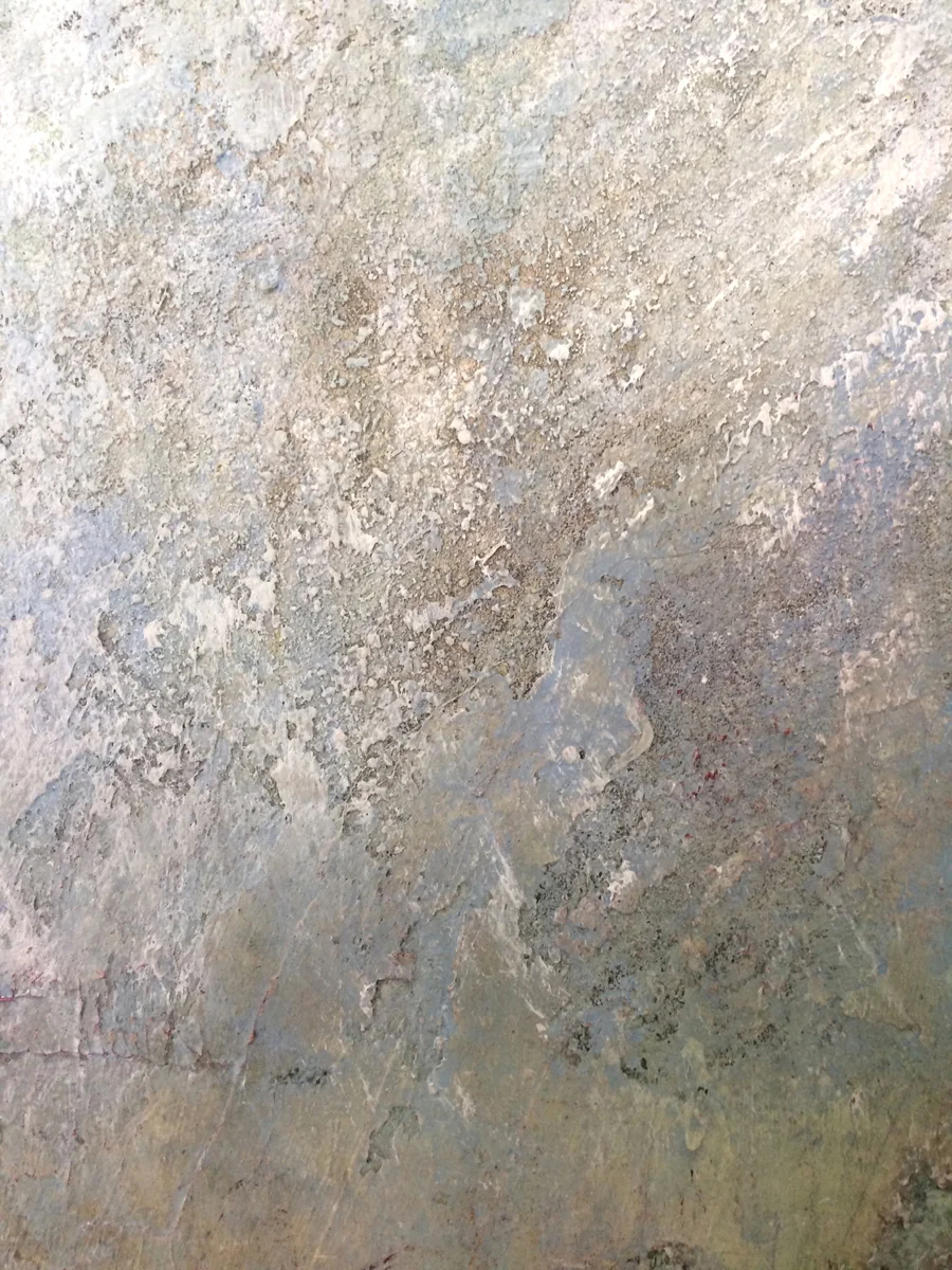Close up boat painting on canvas created by artist Marion McConaghie.