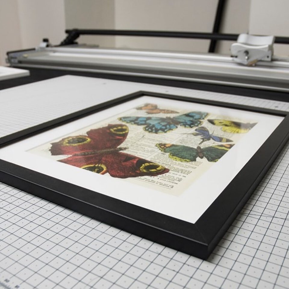 I love discovering images of my work online, this one by chance I found on the website of a gallery called Redrock in Faversham, Kent, showing my &lsquo;Selection of Butterflies&rsquo; print in the process of framing. This print and many more like th