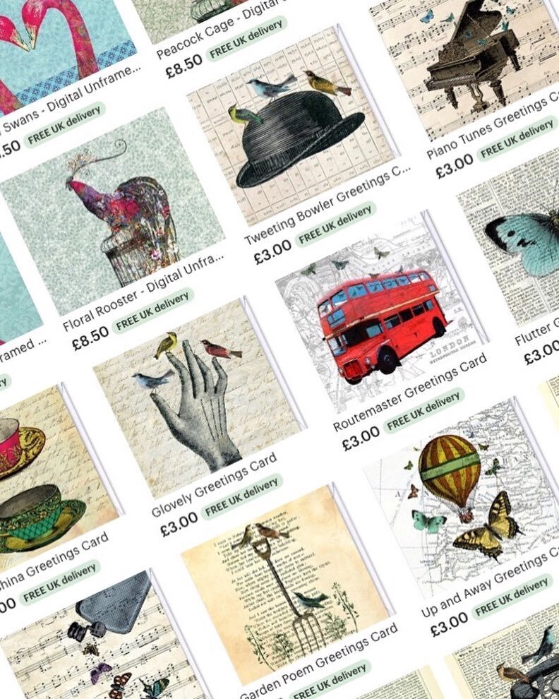 Just reopened my Etsy shop where I have prints and cards available, to visit click the link in my bio. #cards #prints #artforsale #quirky #vintage #dictionaryart #style #stationery #greetingcards #art #graphicalart #etsy #etsyshop #etsyprints #etsypr