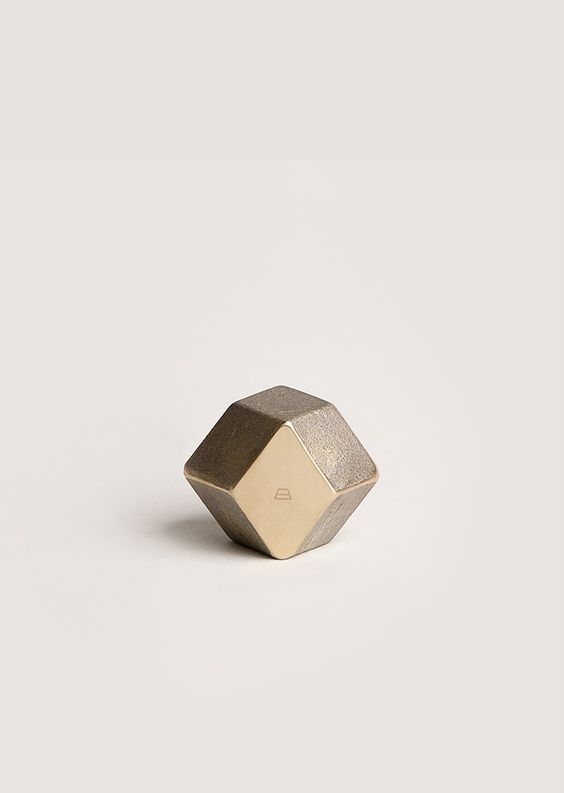 Brass Rhombus Paperweight - Art&Article
