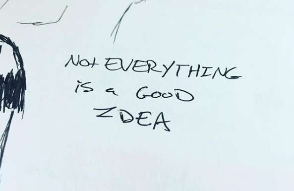 A weirdly ominous thing I wrote in my sketch book before a major meeting with my business partner before we moved to Los Angeles.