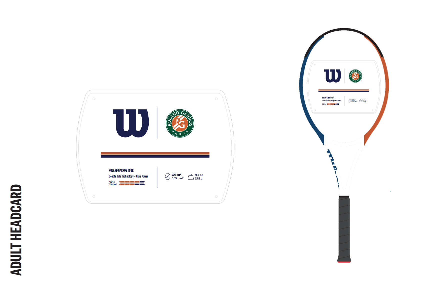  These were approved head cards for all Adult Racket models  