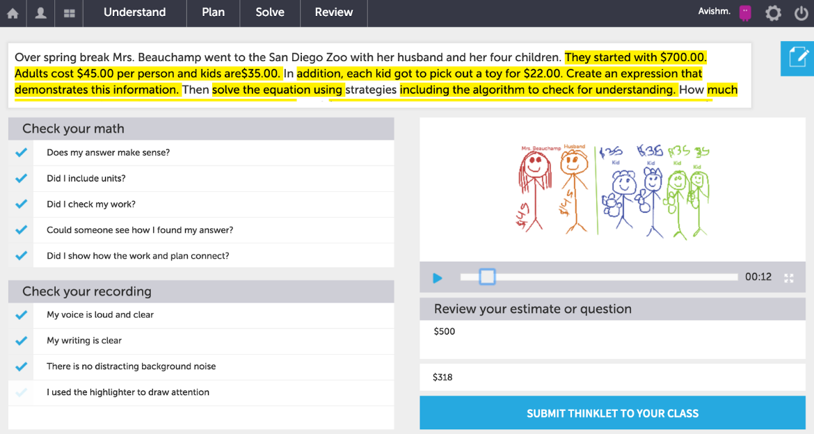 Two sets of checklists slow students down to make sure others can understand their strategies and explanations in a digital learning environment where we aim to #makemathsocial.