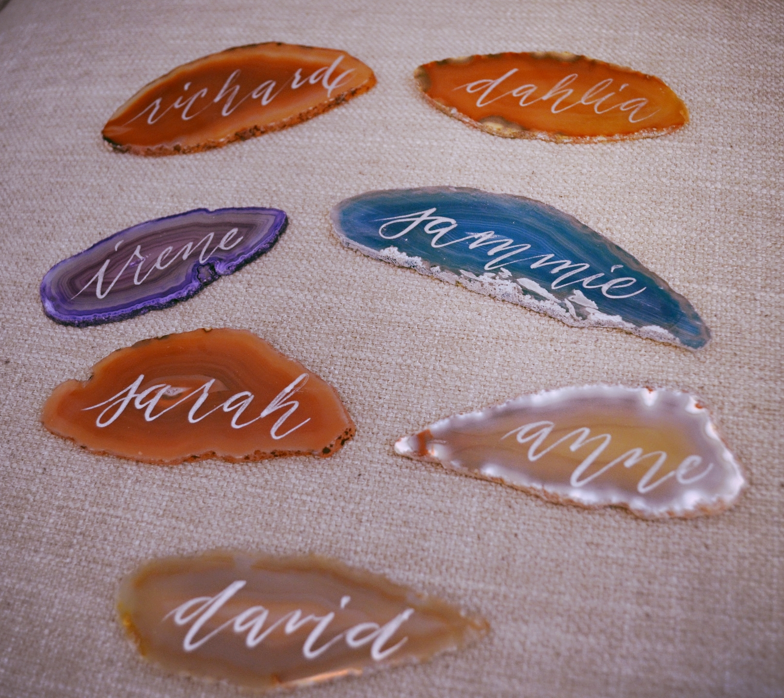 Agate Stone Place Card Calligrapher Houston 18 Aug 2015 6.jpg