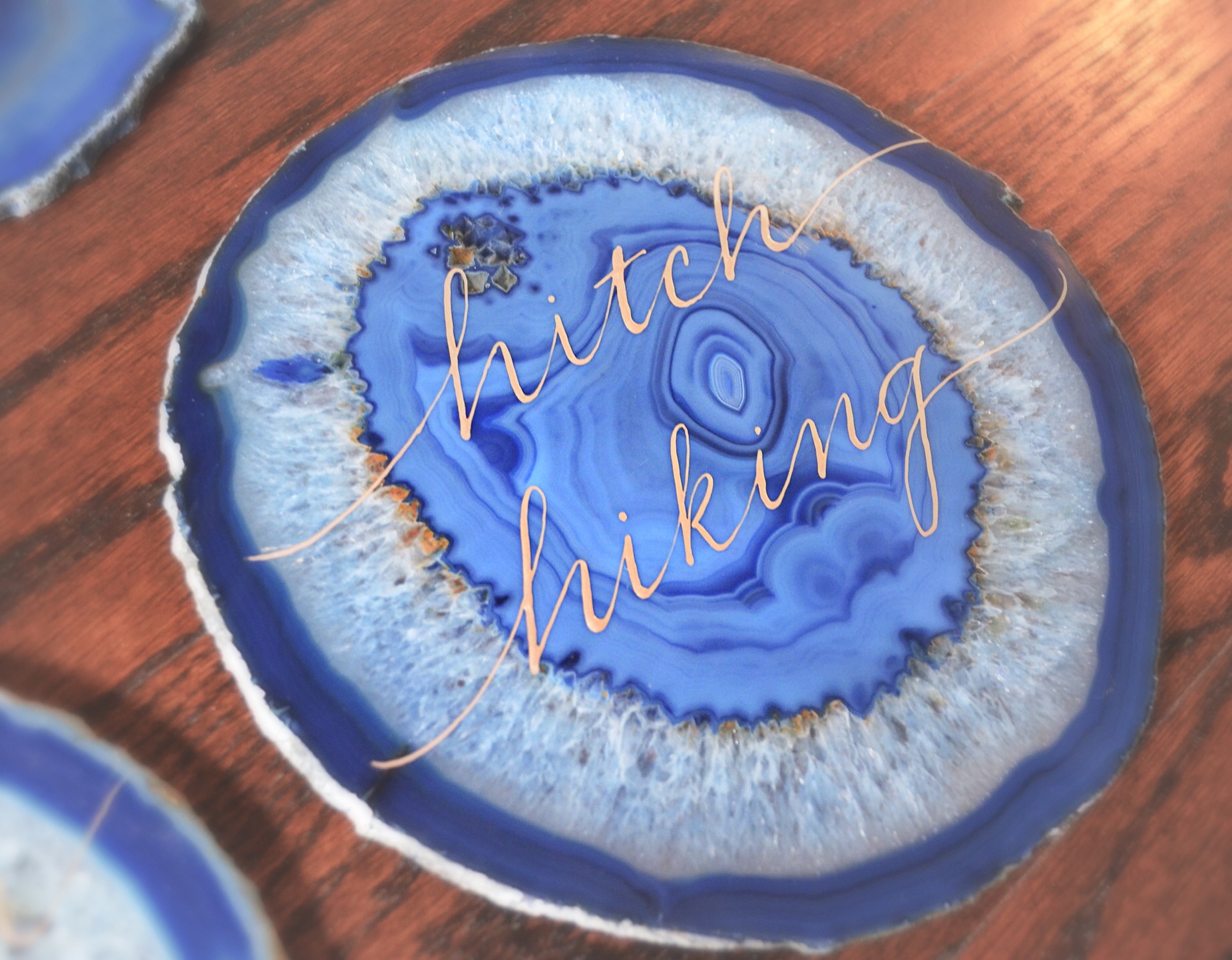 Agate Stone Hand Lettering Calligraphy Table Name Houston Los Angeles New York Miami.JPG