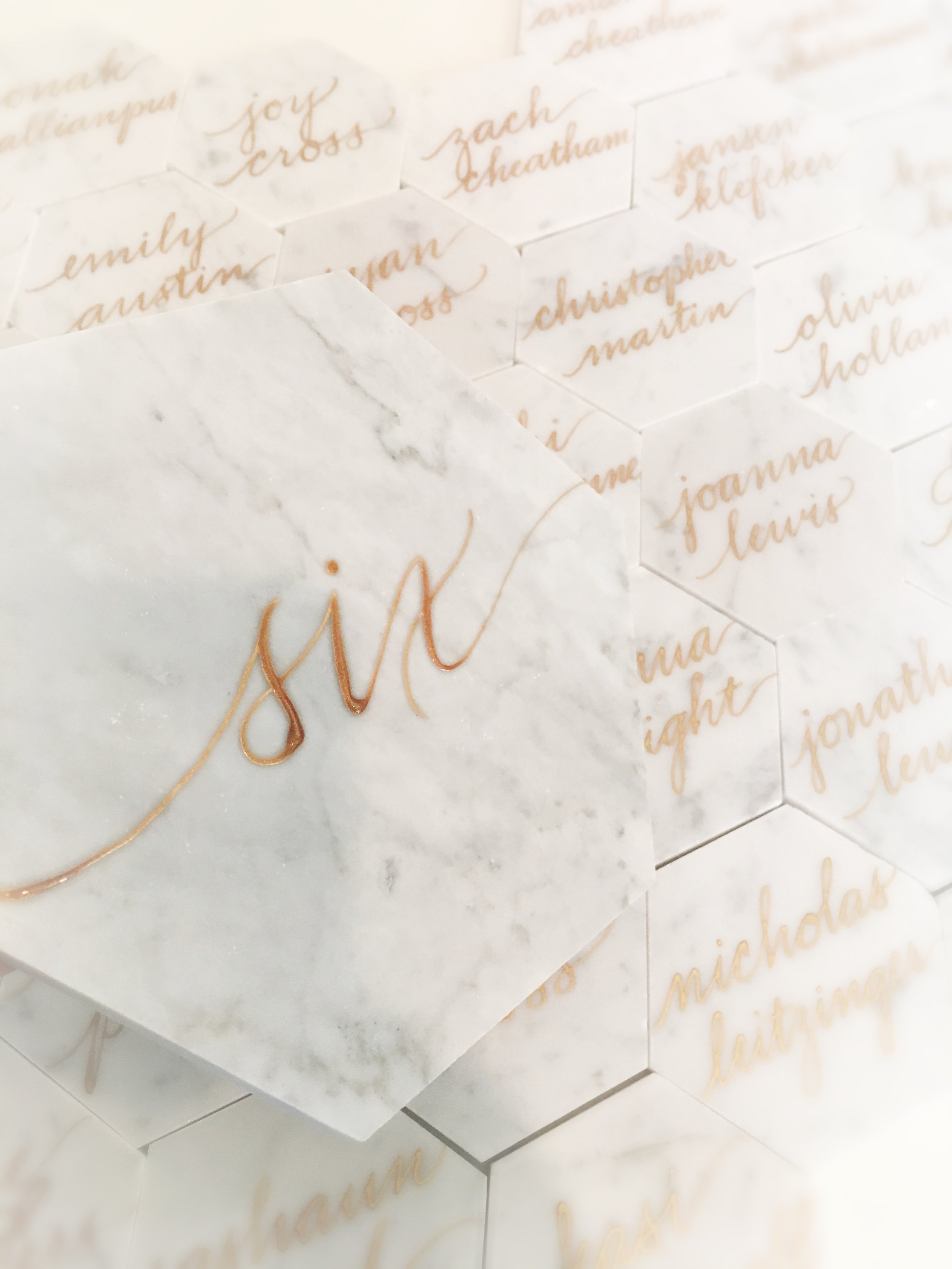 Houston Calligraphy White Marble Tile 4.JPG