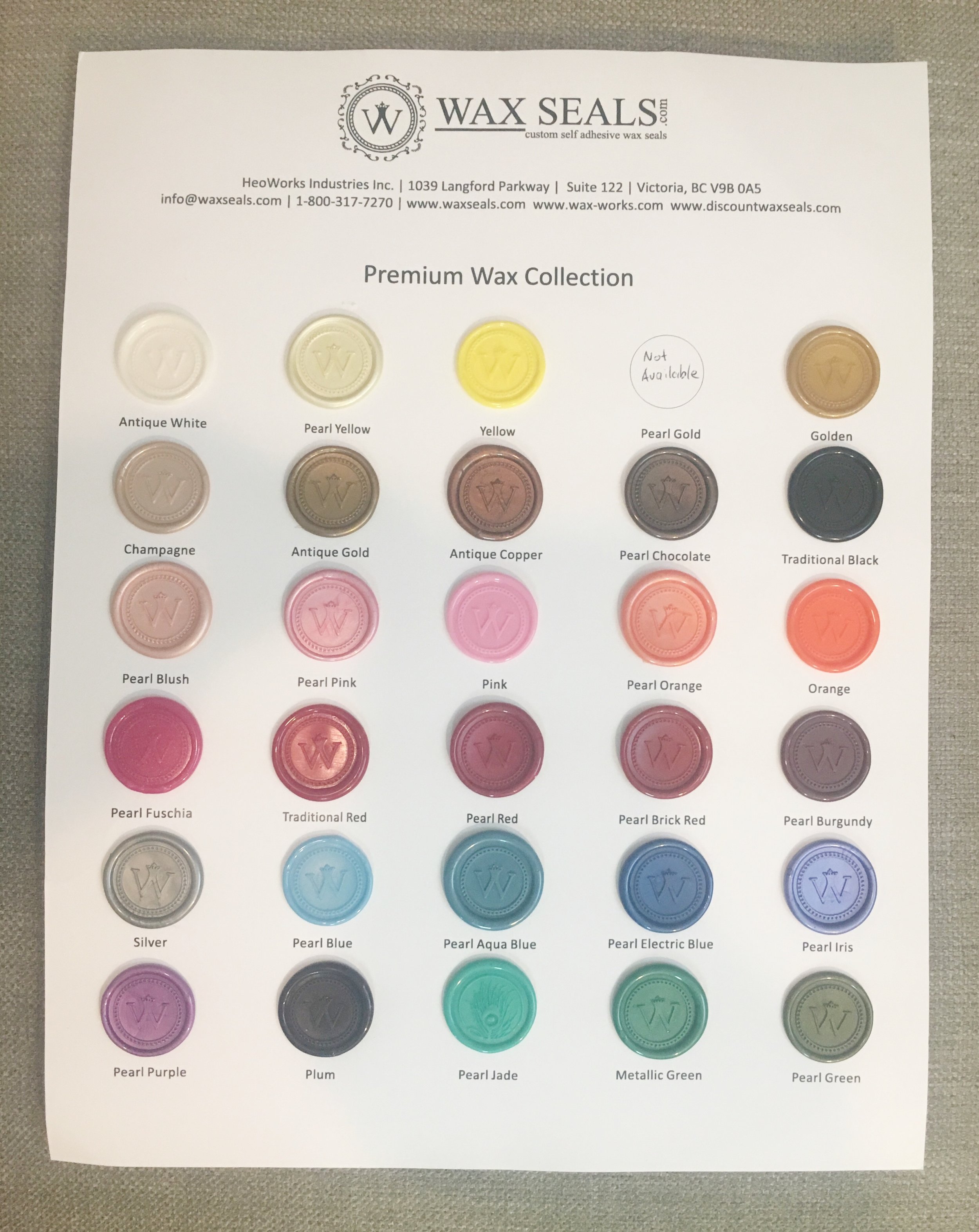 Custom Self Adhesive Wax Seals