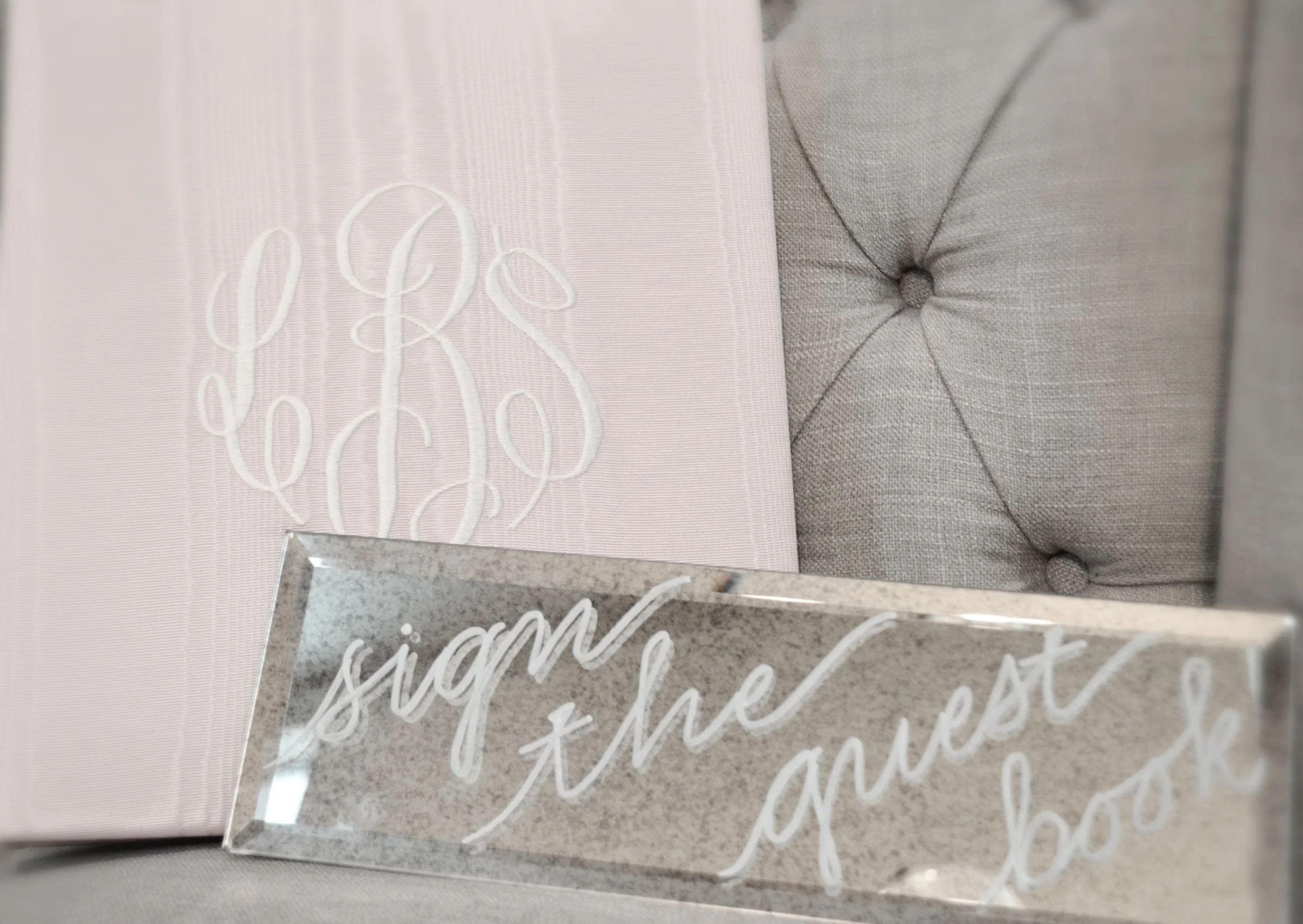 Beveled Antiqued Mirror sign (4" x 12") - $18