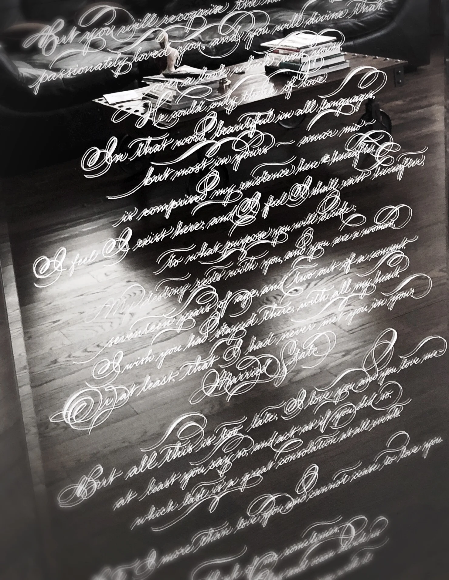 Houston Calligrapher - Engraving Near Me - Marble Engraving - Slinging Ink