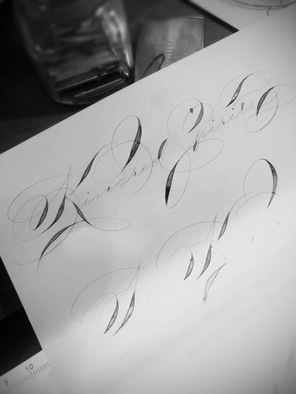 Kindred Spirits - Houston Calligraphy & Engraving | Slinging Ink