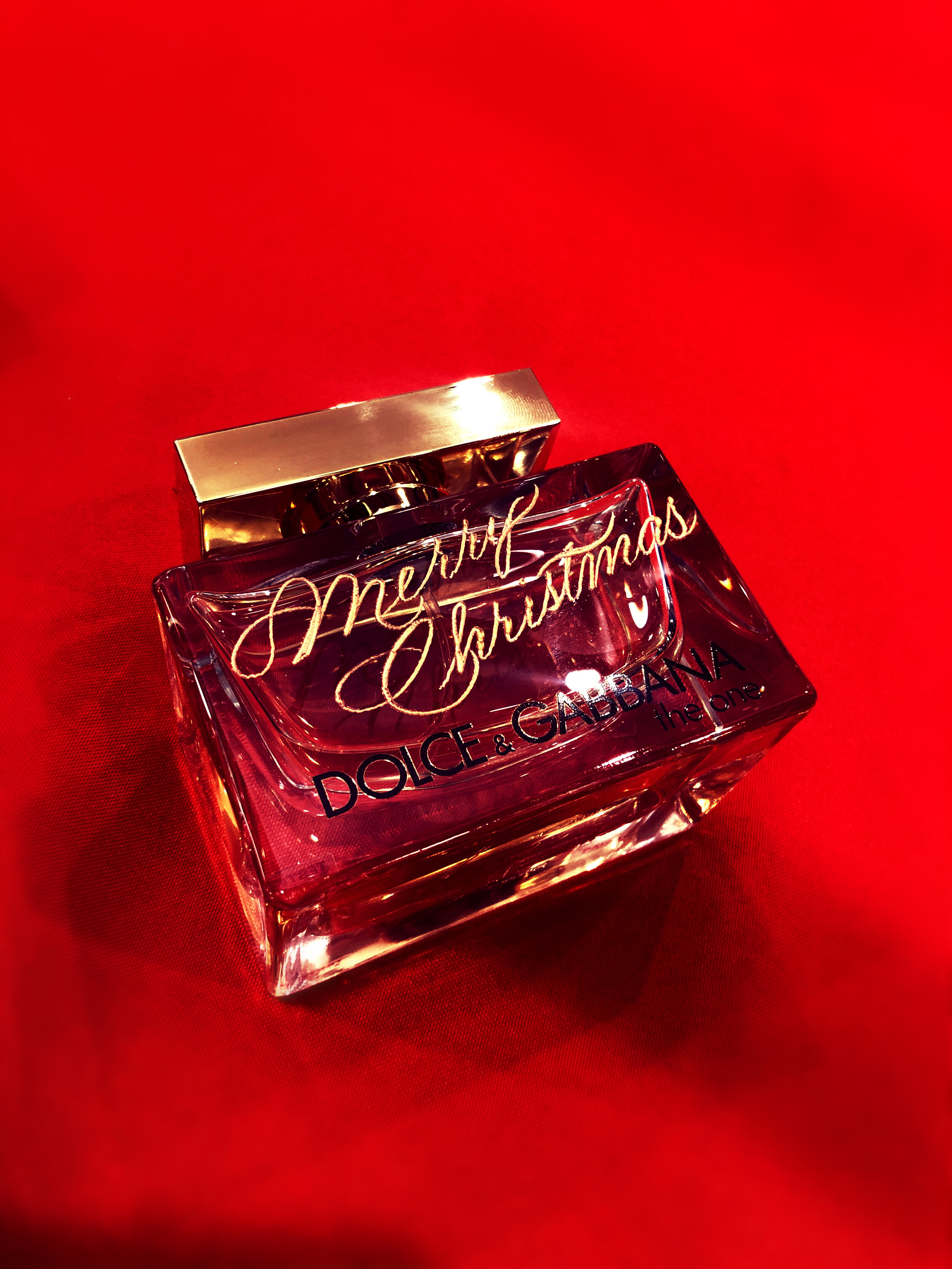 Dolce Gabbana fragrance perfume bottle engraving calligraphy houston.JPG