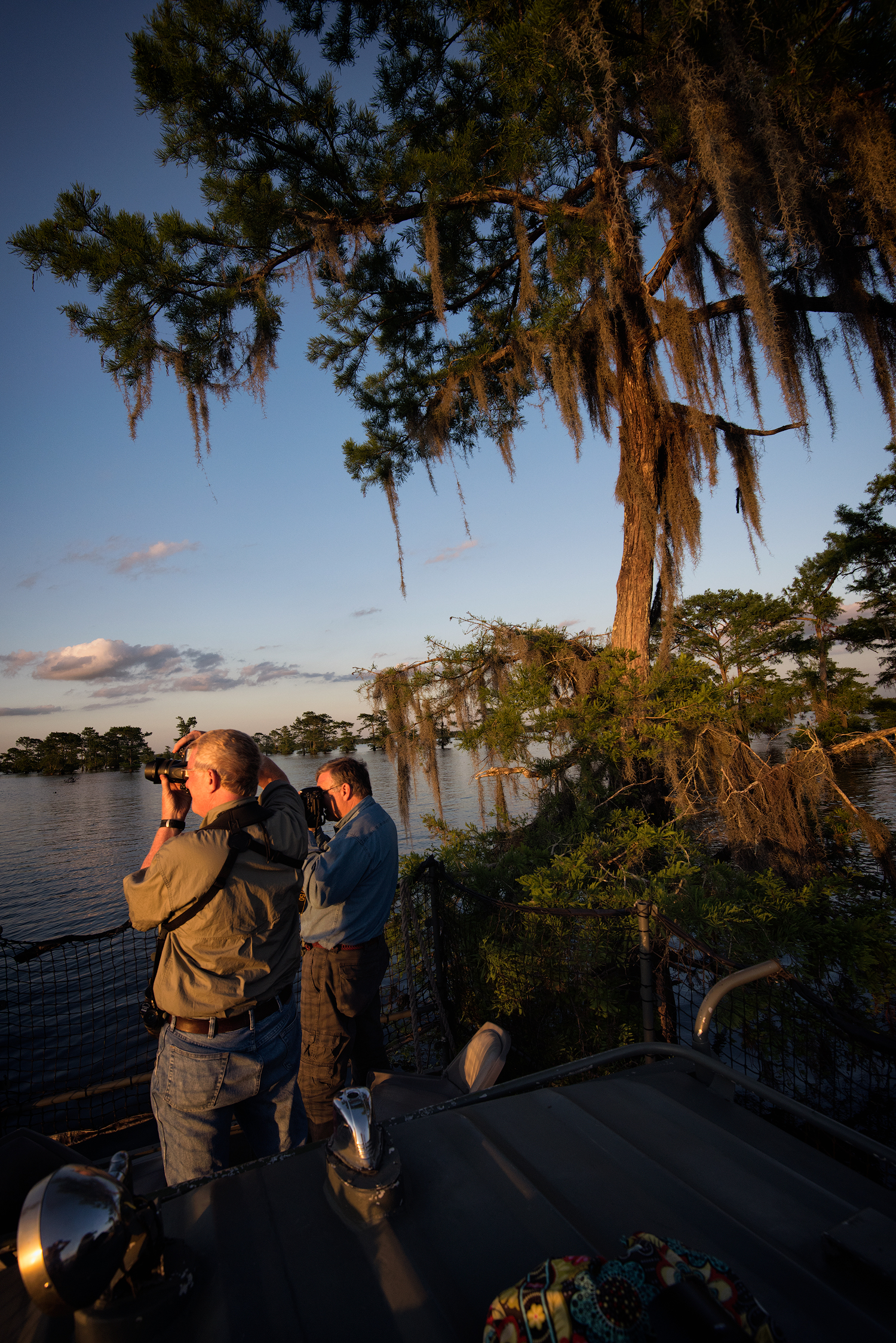 Shooting the Sunset in the Atchafalaya Basin