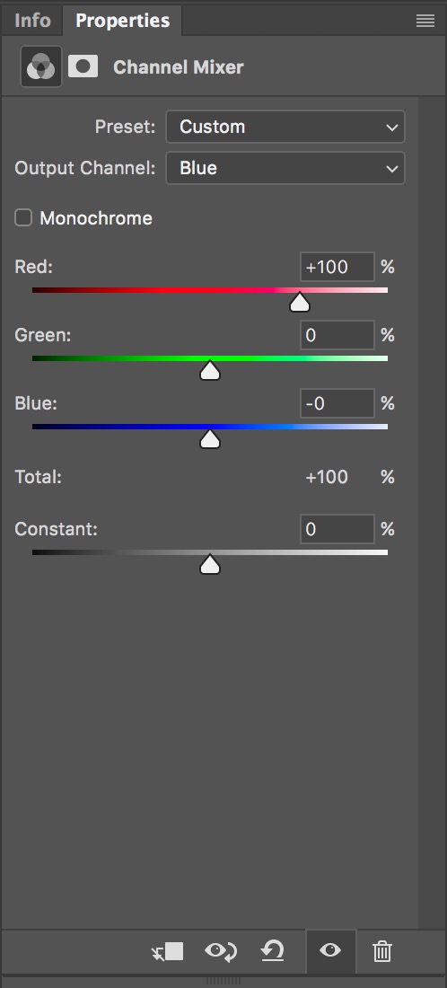 Making the Blue Channel Red