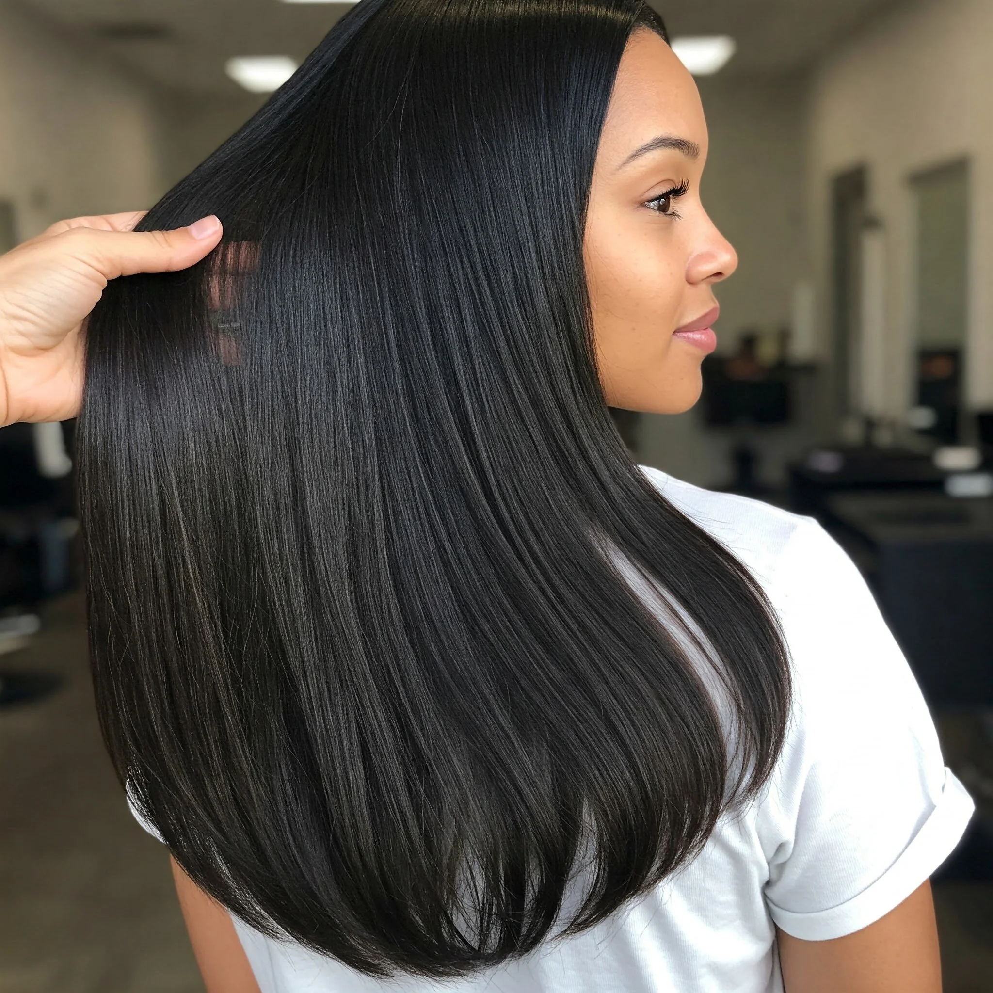 Keratin hair treatment for smooth and shiny hair