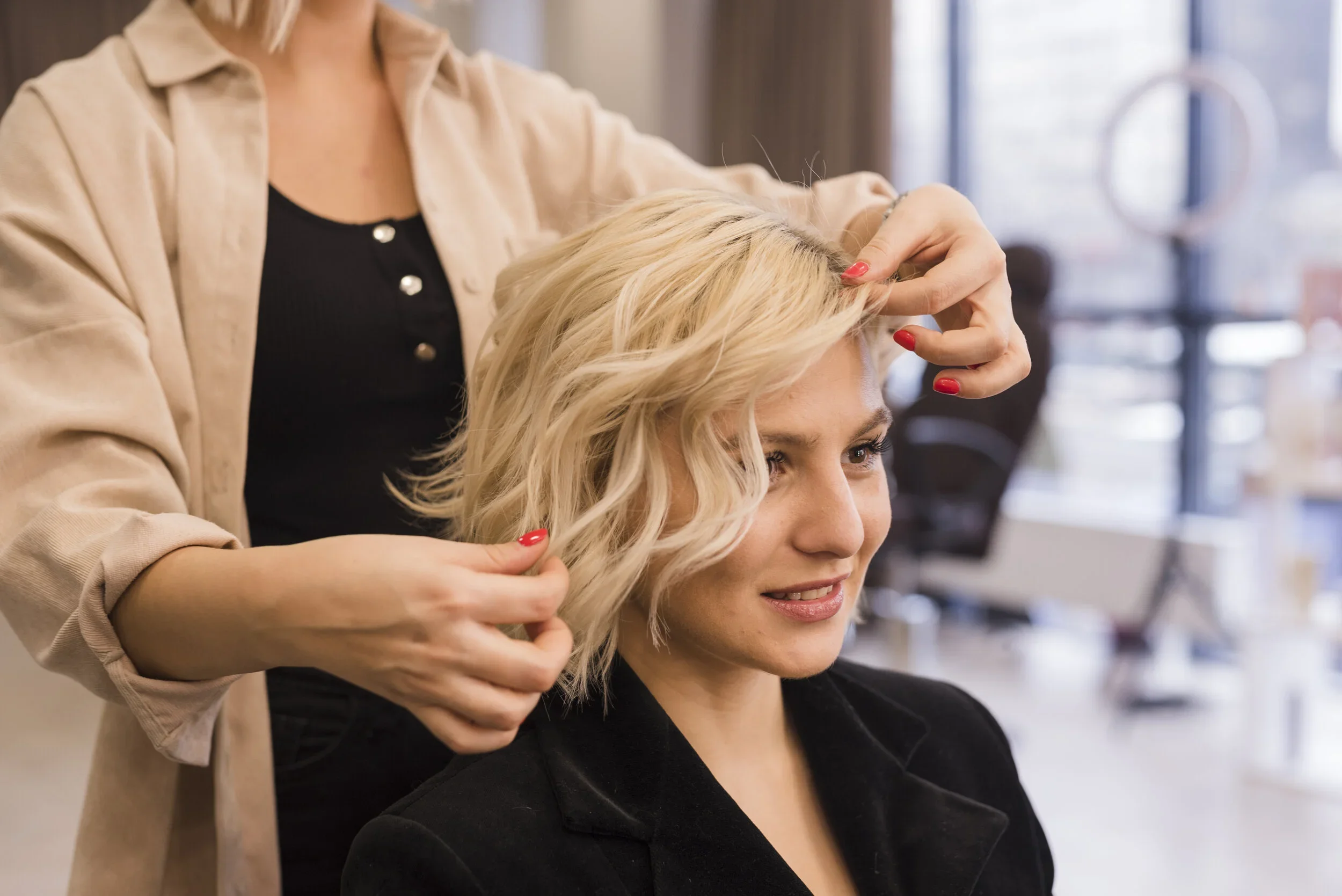 Professional haircut at Blend Salon