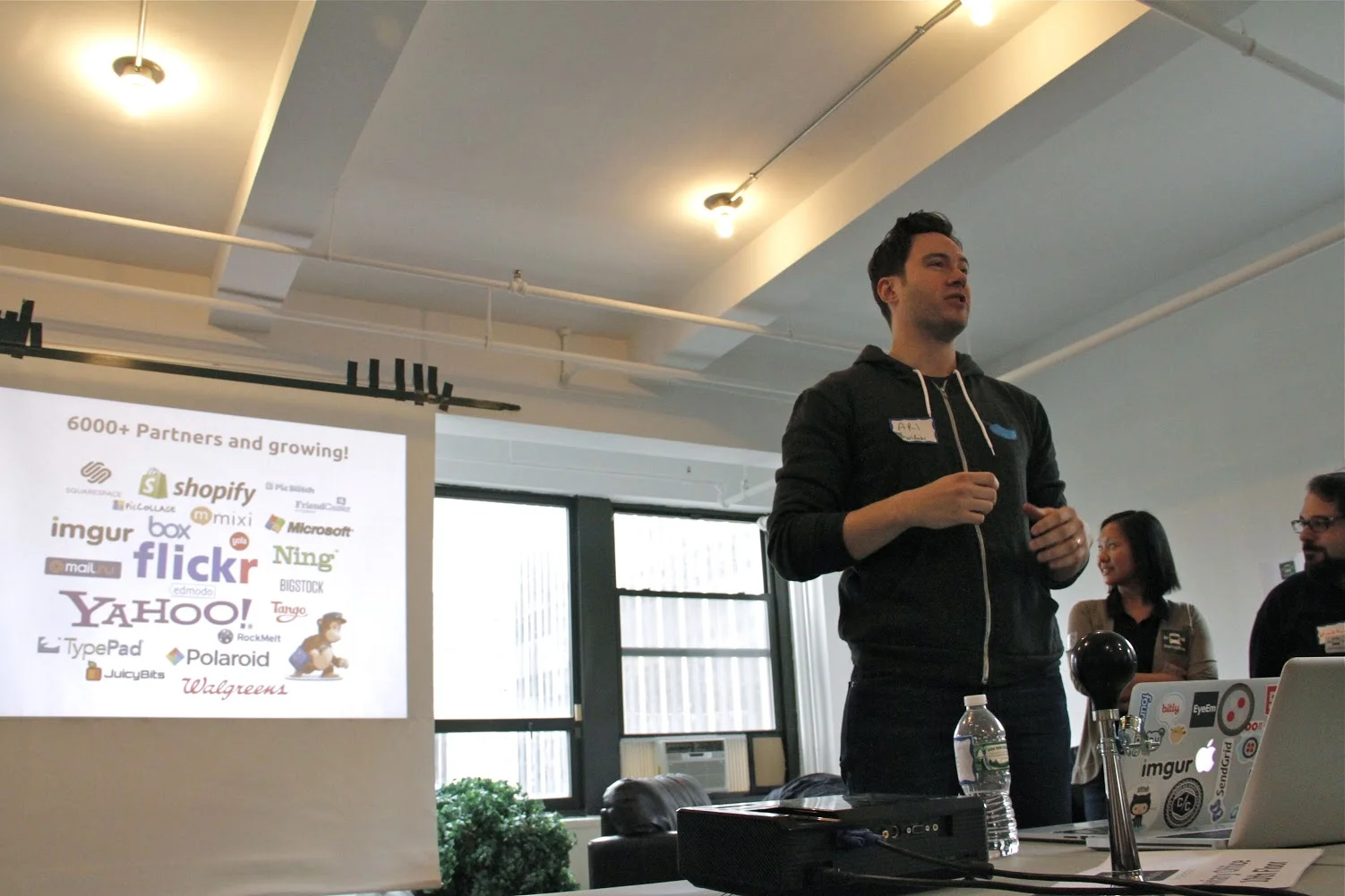 Aviary's Ari Fuchs shows off our growing partner list.