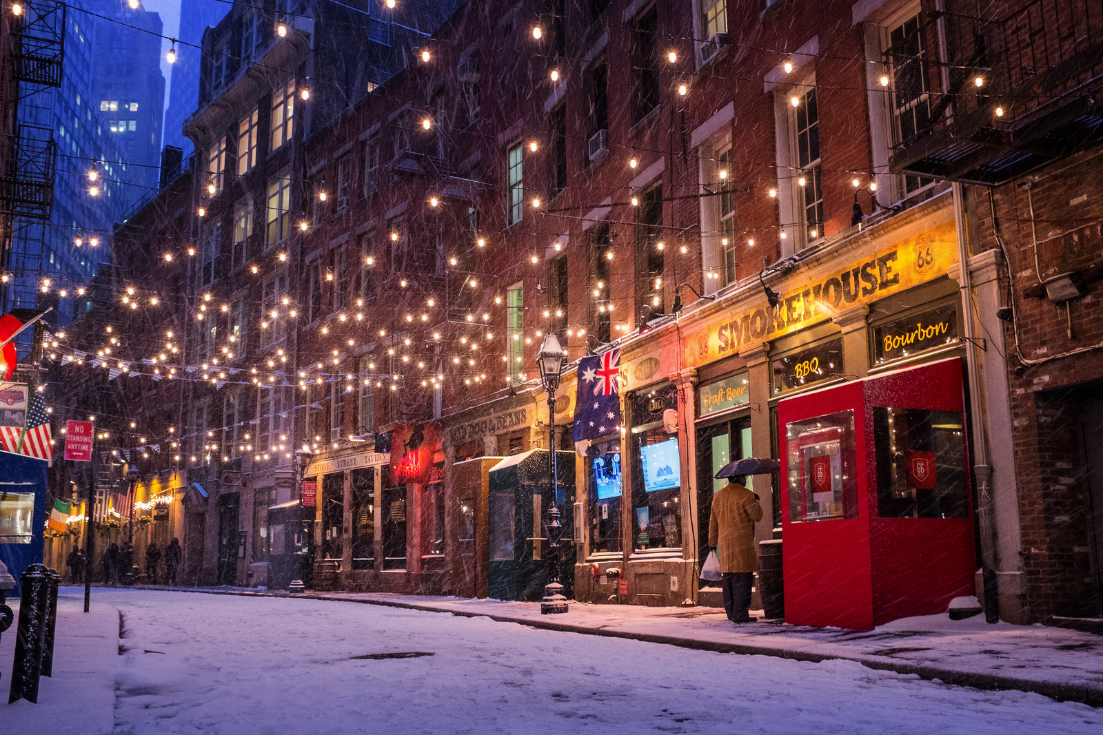 "The snowstorm and the smokehouse" January 2015. New York City Fujifilm X100s, 23mm, f/5.6, 1/20, ISO 6400