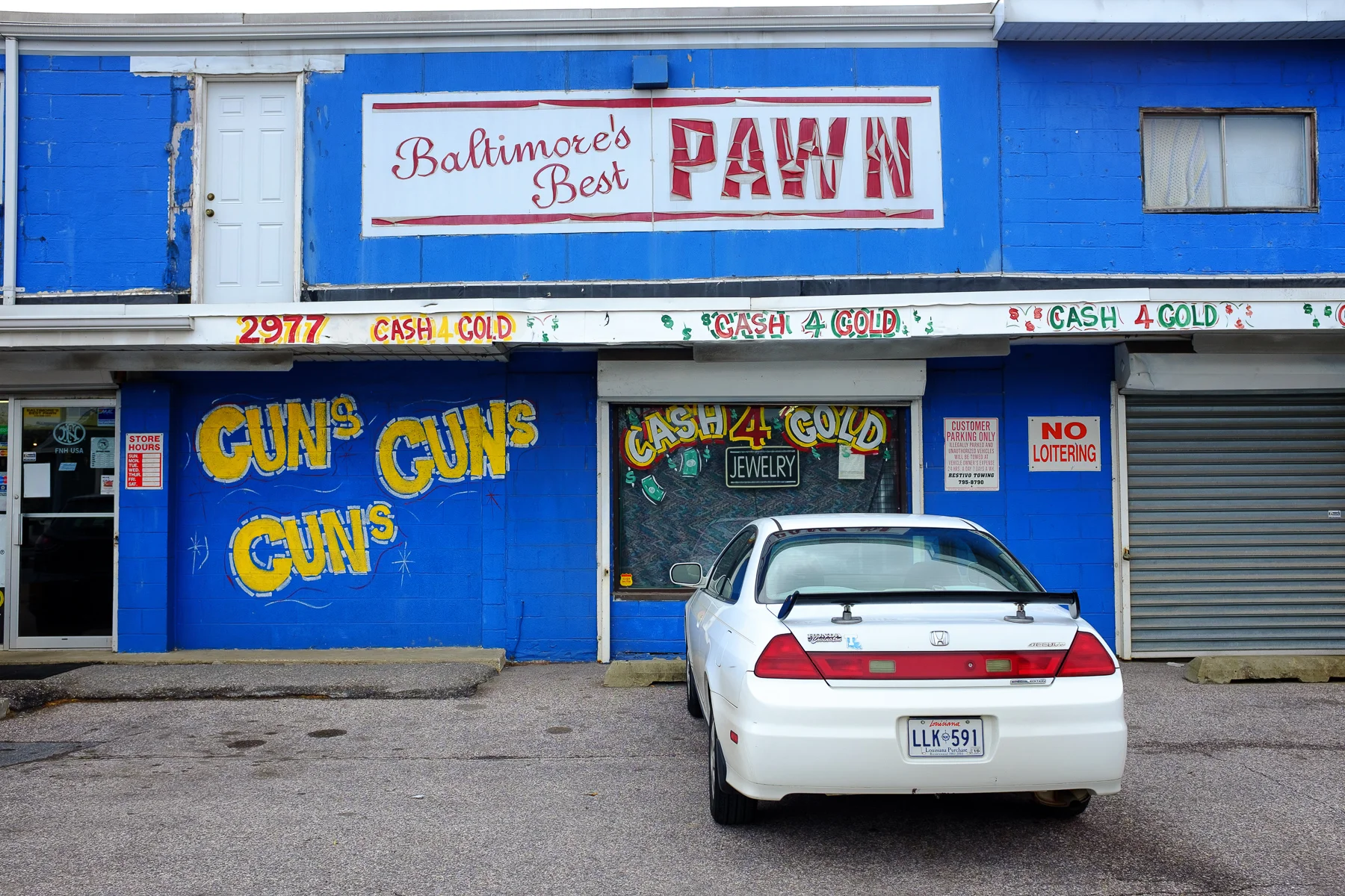 "Baltimore's Best Pawn" April, 2016. Westminster, MD Fujifilm X100s, 23mm, f/5.6, 1/350, ISO 200