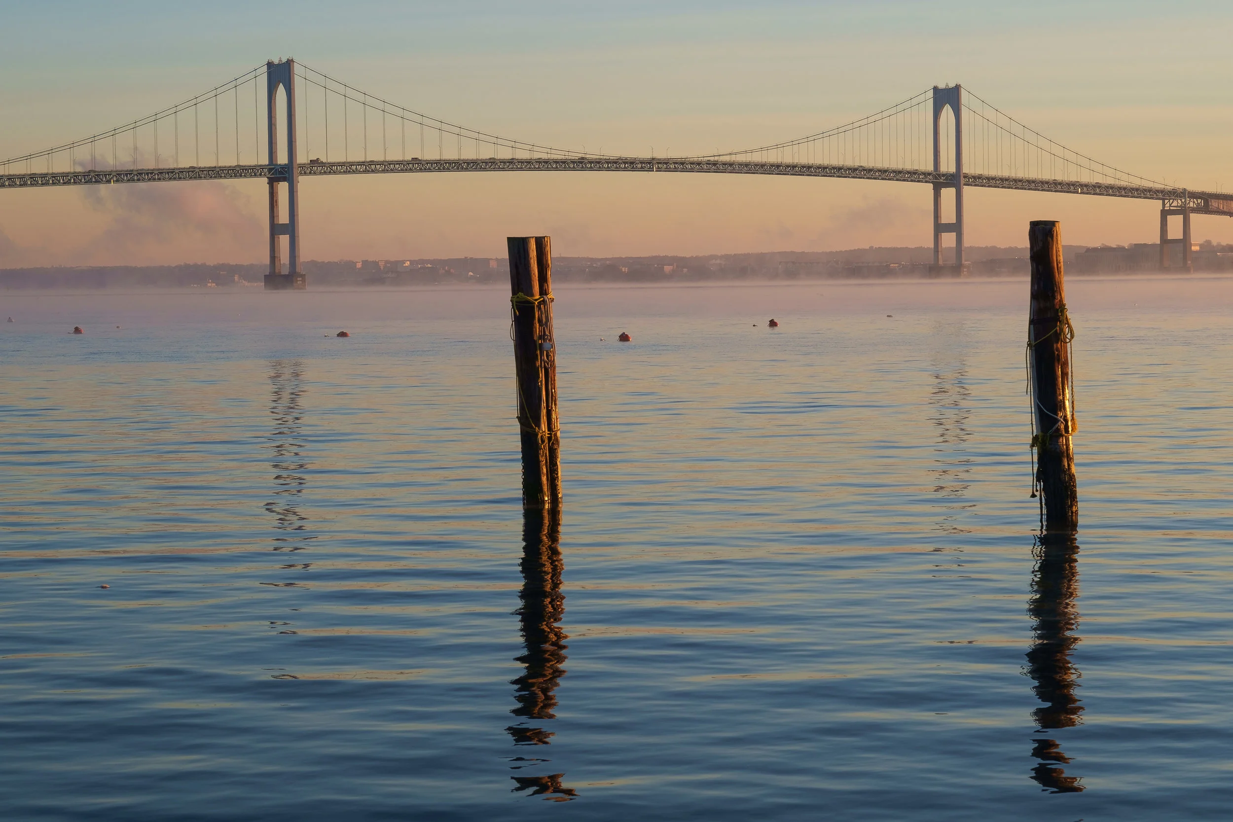 Claiborne Pell Newport Bridge. Jamestown, RI. November 2015.