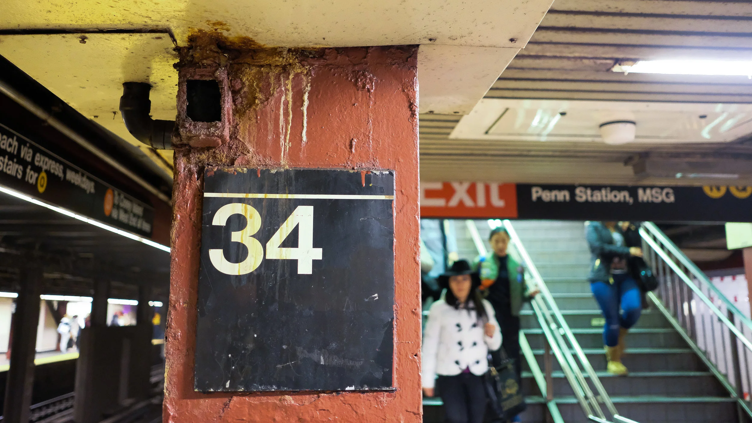 F, M, B and D trains. 34th Street.