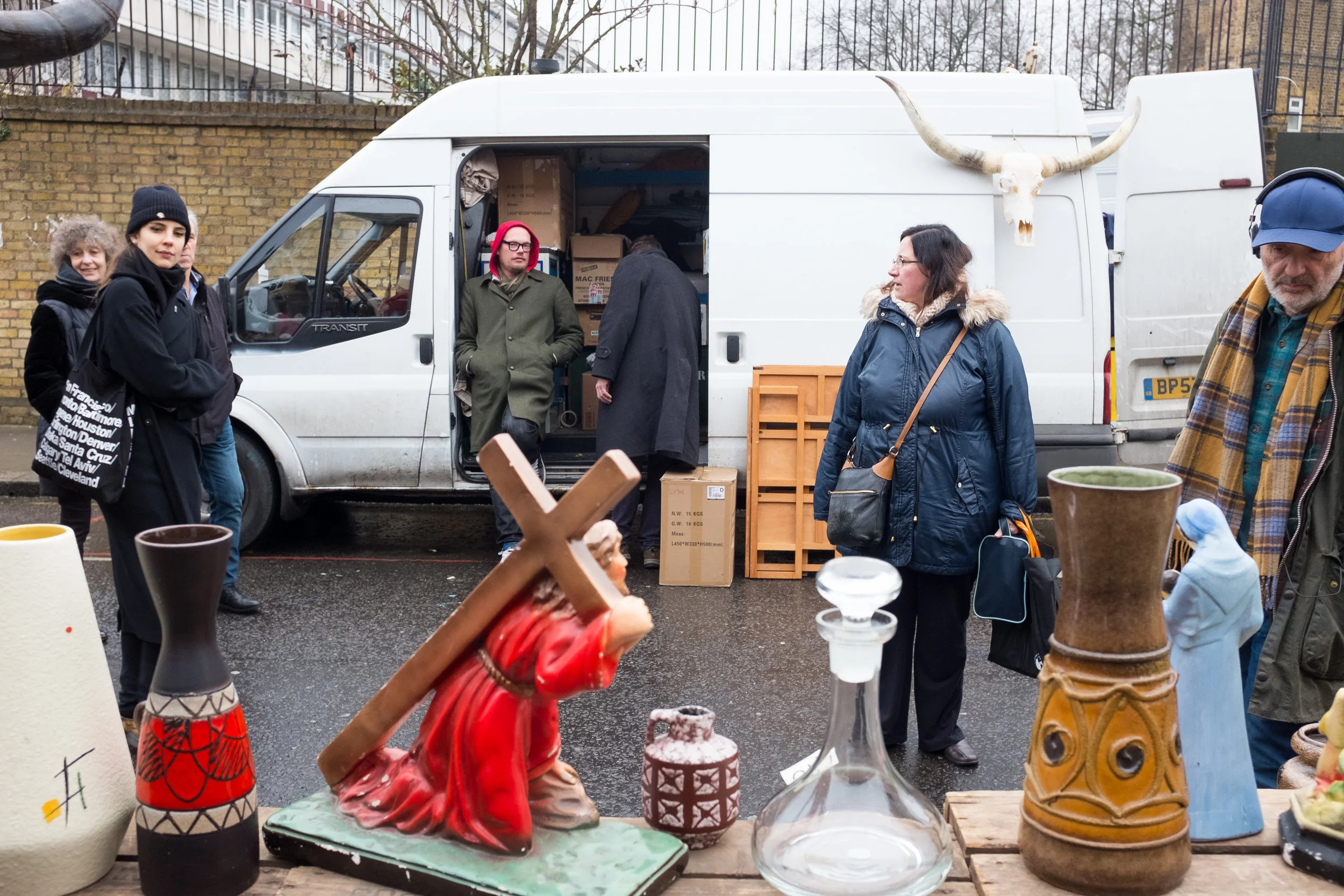 "Sins and vases." January 7, 2017. Portobello Road Market. London, England. Fujifilm X100s, 23mm, f/5.6, 1/125, ISO 1250