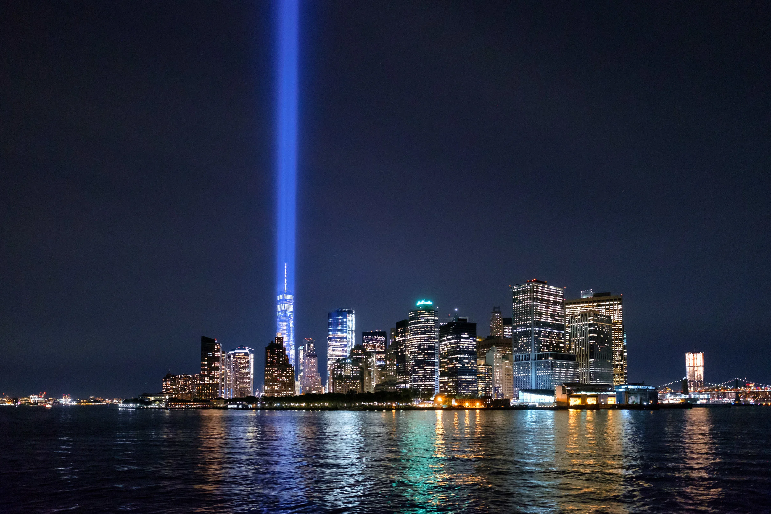 "Unforgotten." September 11, 2017. Tribute in Light. New York City. Fujifilm X-Pro2, 14mm, f/2.8, 1/17, ISO 6400