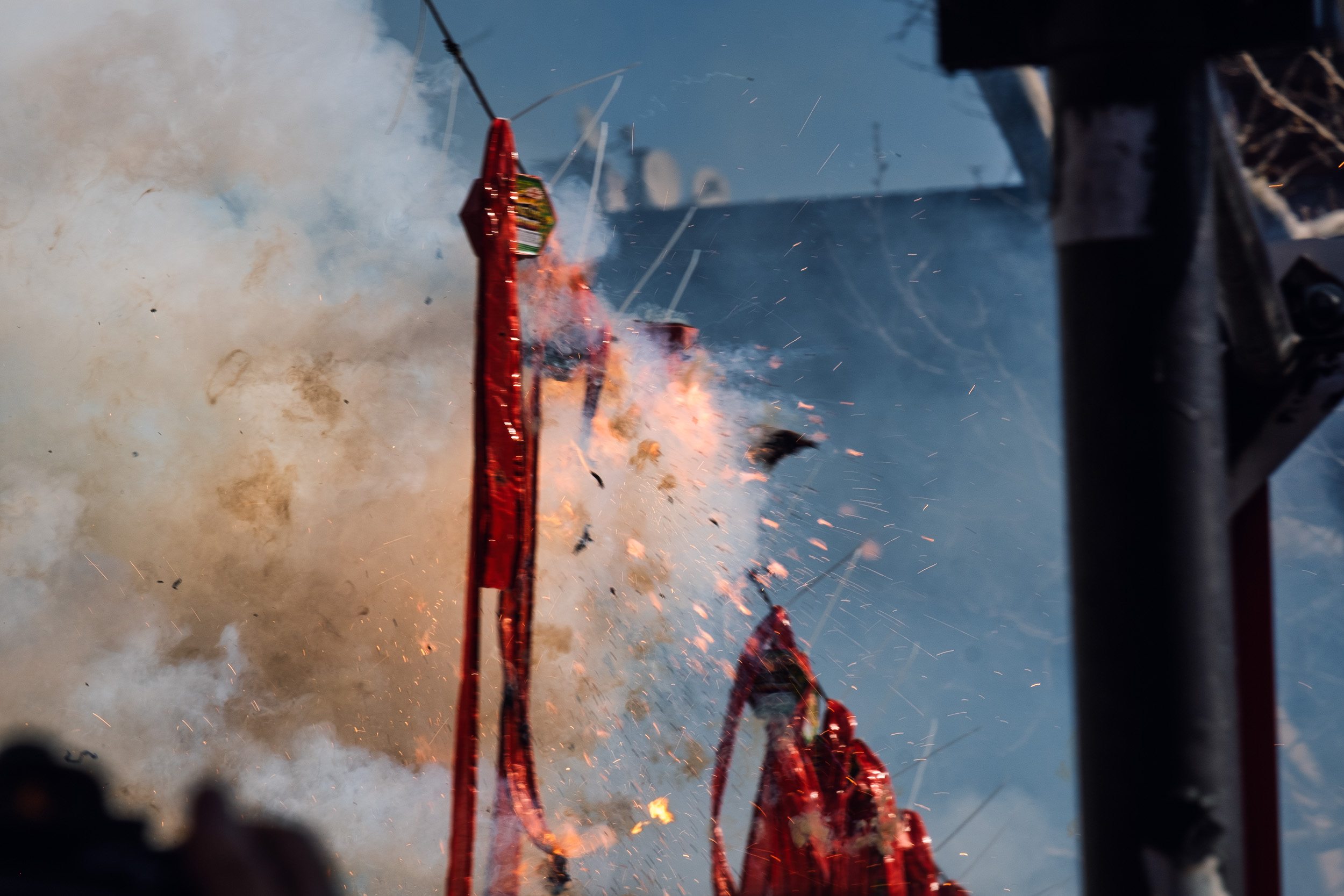 I took a bunch of perfectly in-focus images from this same angle. But this accidentally blurry one is the only photo from the series that actually feels like an explosion.