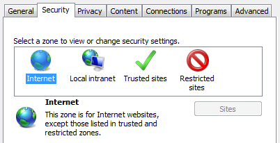 IE9 Security Zones