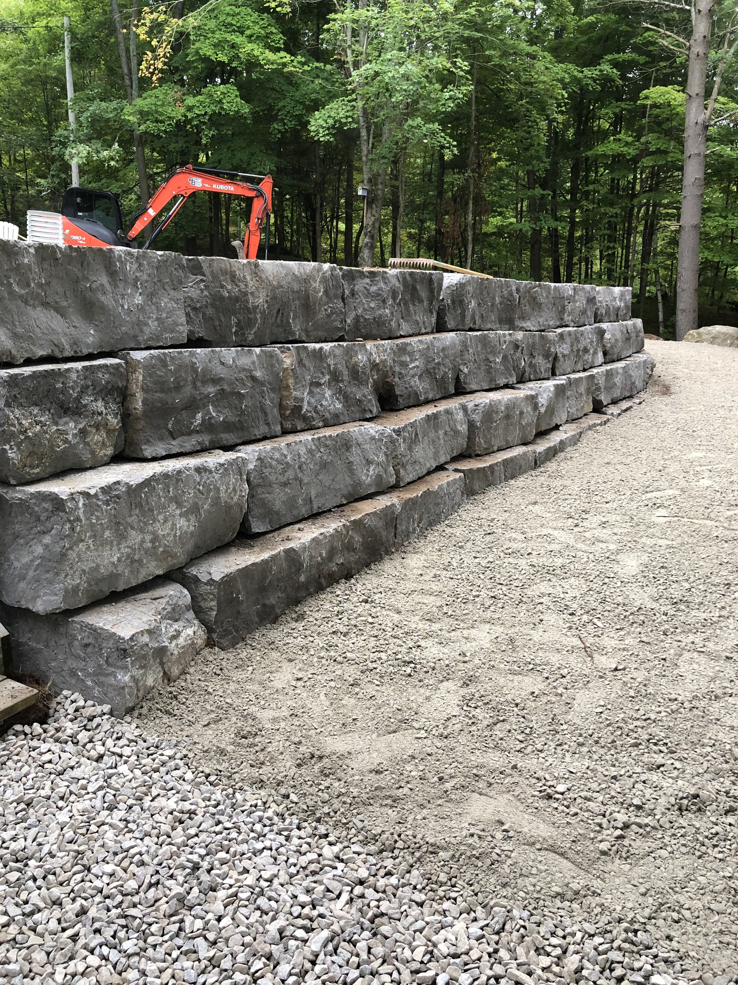Long Lake Armour Stone Wall