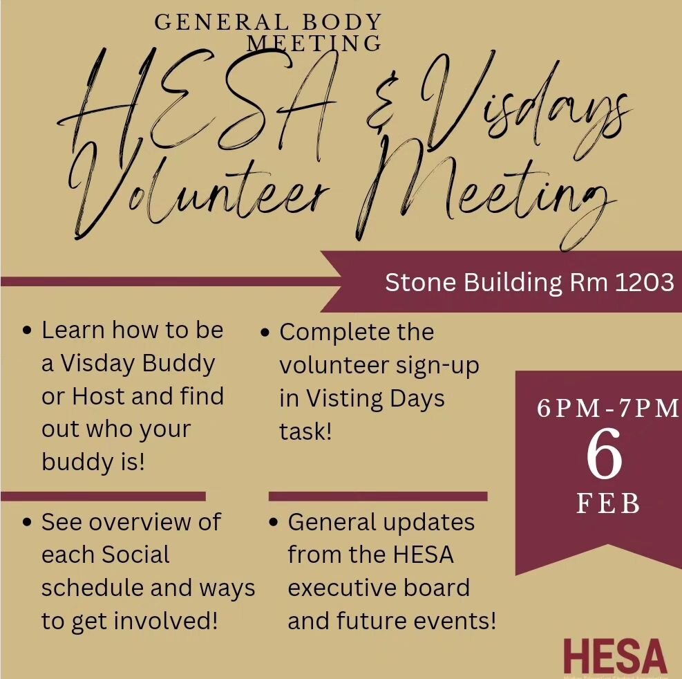 Come join us for Visday Training!!! 
#HESAGBM#HESA