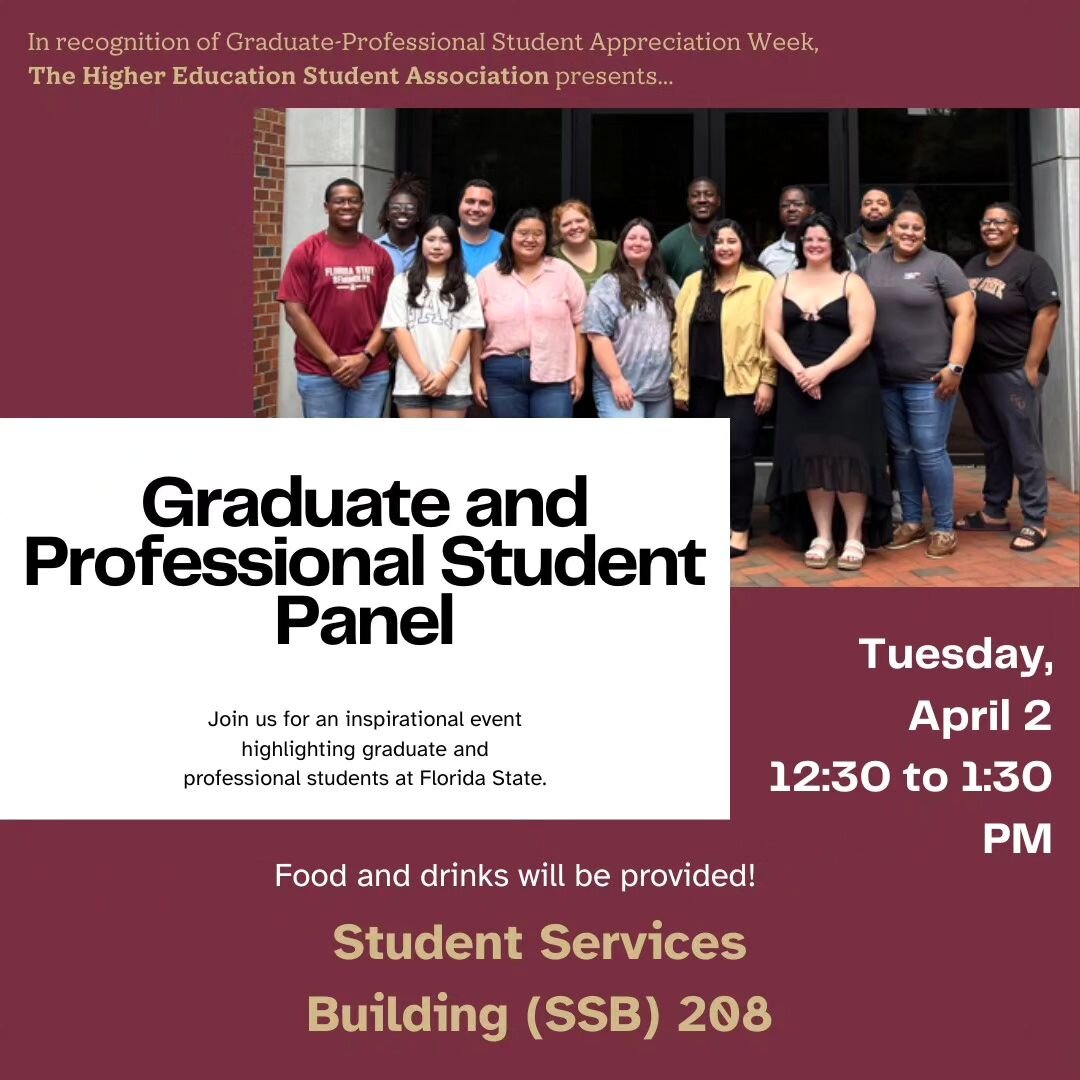 Time Update! Graduate and Professional Student Panel 📚 Join us to hear interesting perspectives 🗣