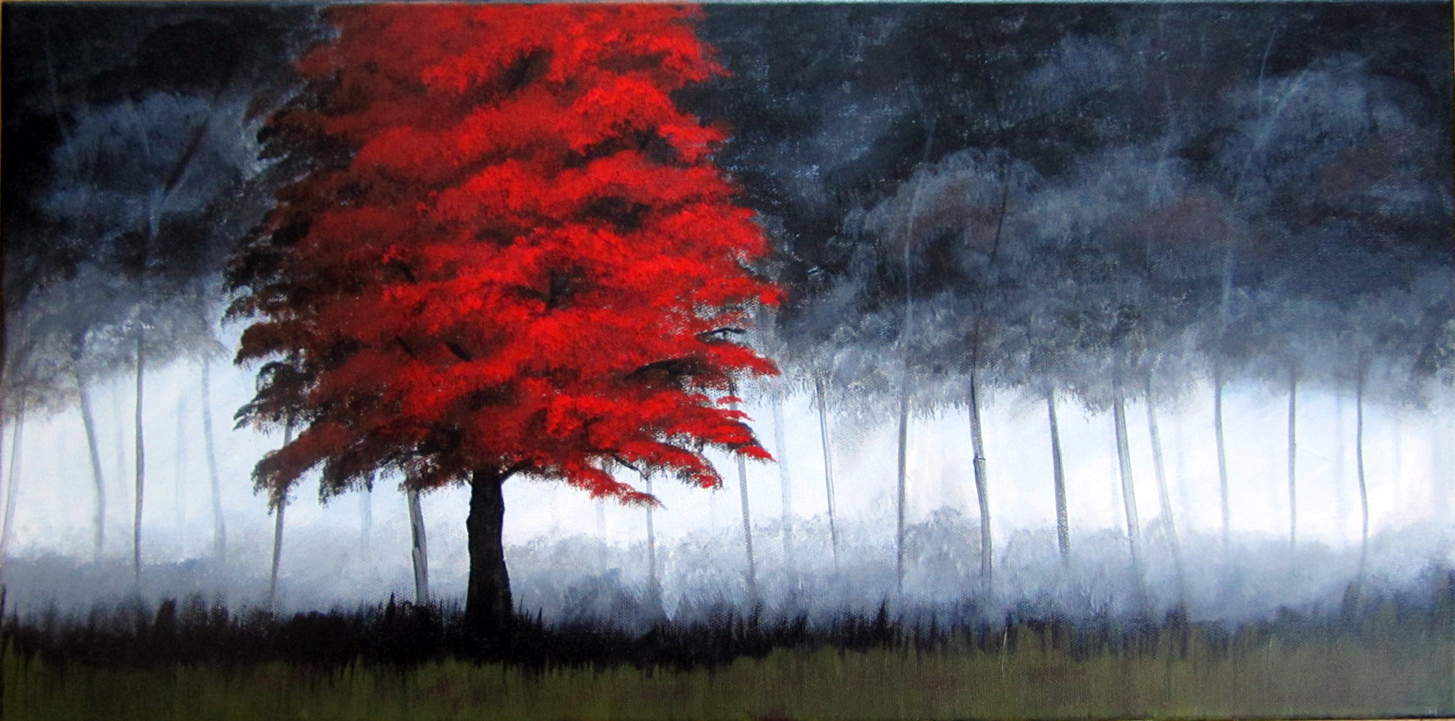 Gloomy Red Tree Acyrlic Painting.jpg