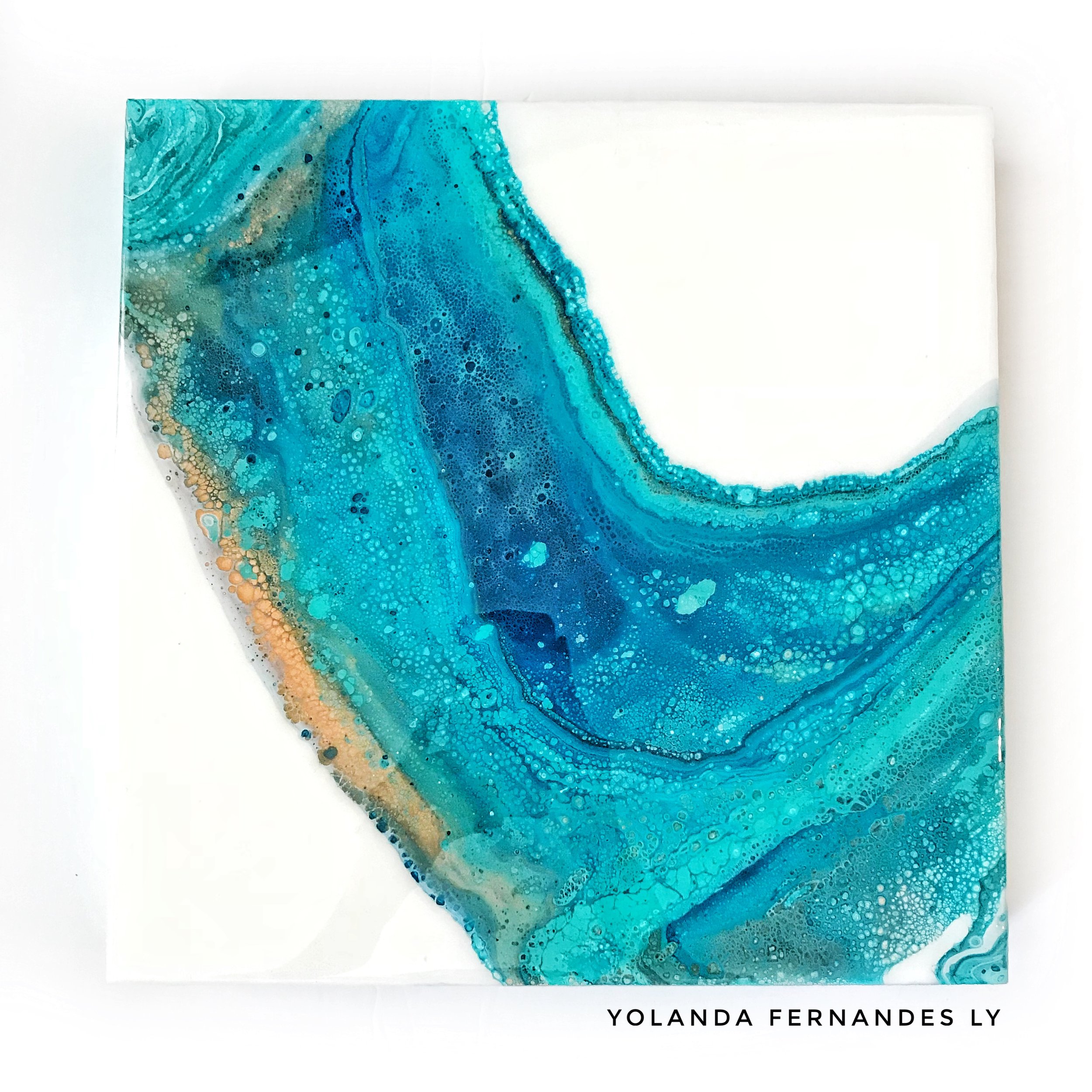 Turquoise Fluid Painting Yolanda Fernandes Ly.JPG