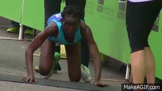 Elite Kenyan marathoner Hyvon Ngetich led the Austin marathon with 0.2 miles to go when her body gave out. She refused a wheelchair and crawled the last two-tenths of a mile in obvious pain to finish the race, placing third.