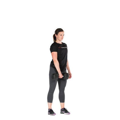 The DB One-Arm Snatch is a foundational movement in many Volt programs. It trains explosive hip extension and powerful pulling mechanics, while developing stability in the overhead position. 