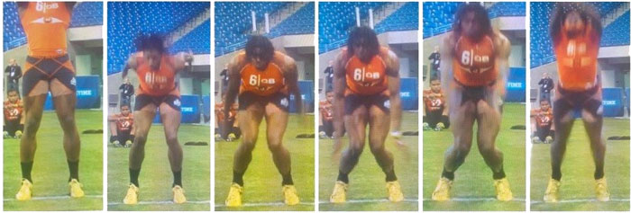 Knees caving in during squatting (and jumping and landing) can put the knees at greater risk for injury.