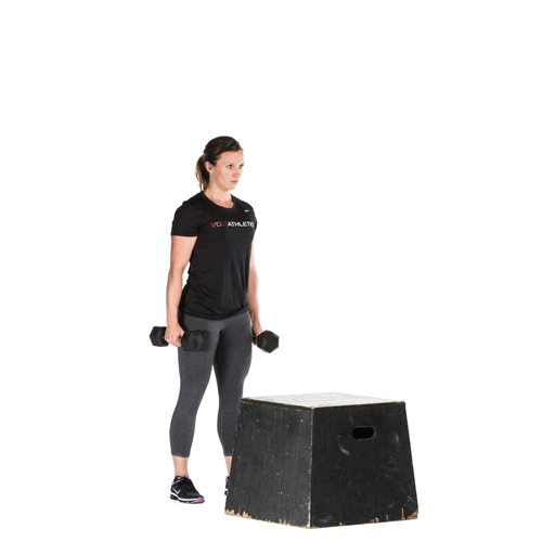 The box jump is a great way to develop and train explosiveness while practicing safe jumping and landing technique. Developing dynamic and explosive hip extension is crucial for volleyball players.