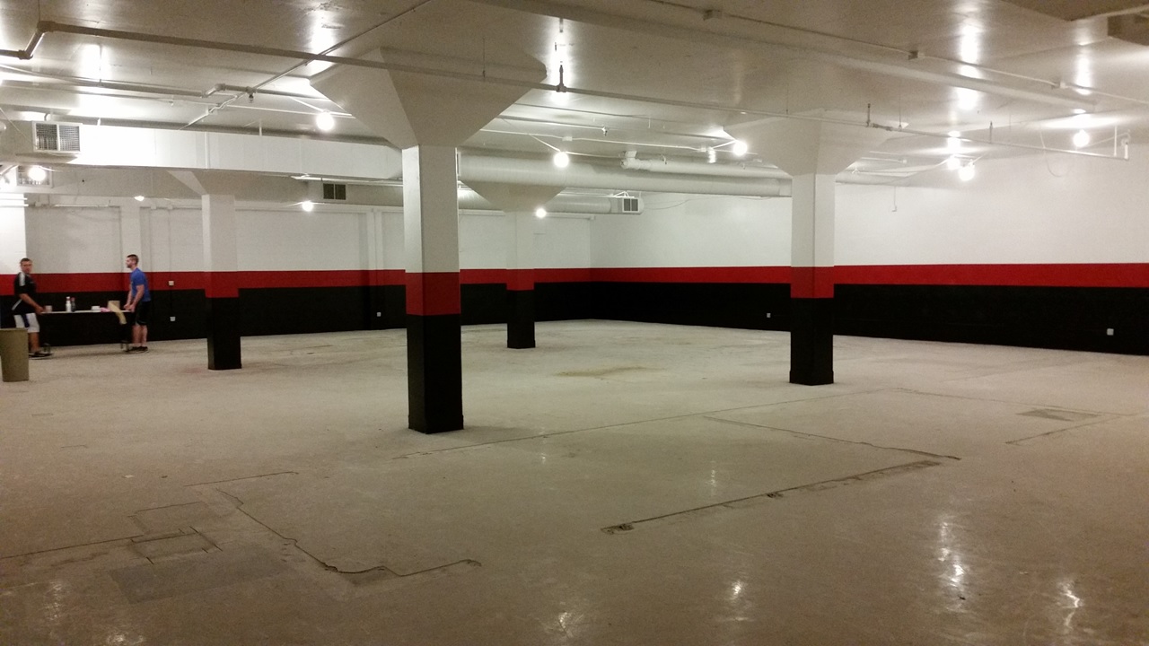 Muskego High School weight room before...